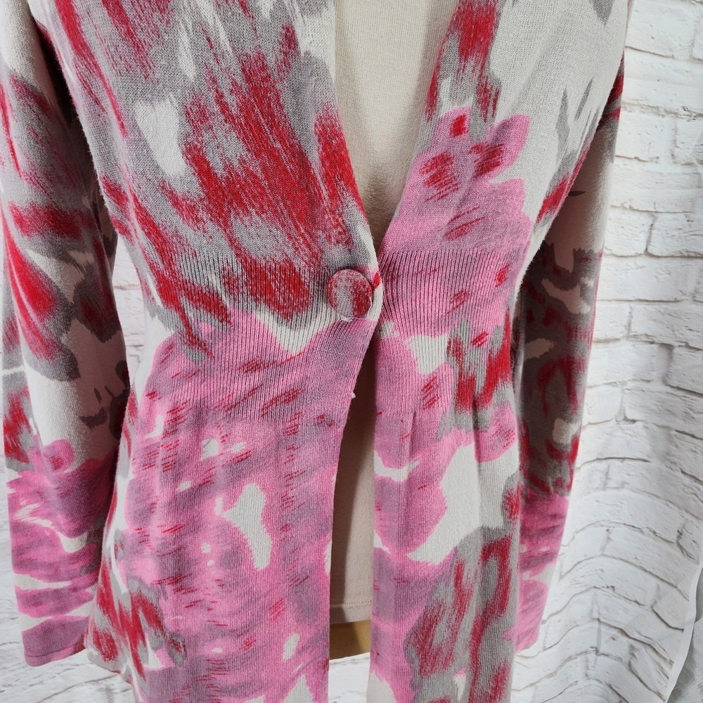 Vintage Y2K Balletcore Cardigan Feminine Dainty Knit Plunge Soft Girl Size Large - Picture 5 of 9